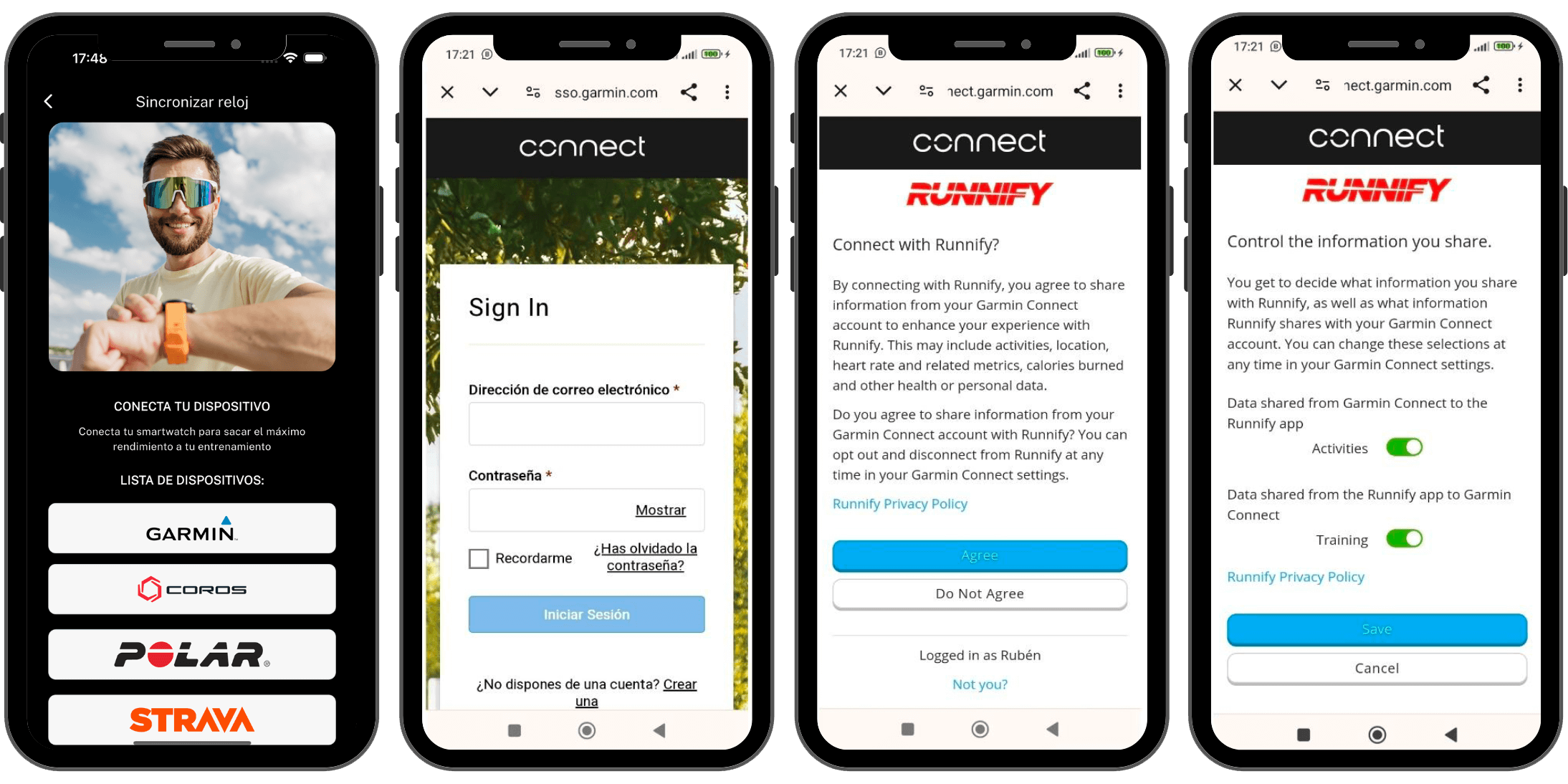 Sync Garmin with Runnify
